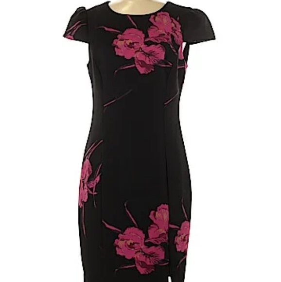 Betsey Johnson Dresses & Skirts - Betsey Johnson Black Floral Dress Roses Size 8